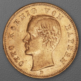 Goldmünze 20 Mark "Otto" 1895-D J.200 (Bayern)