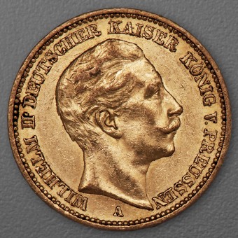 Goldmünze 20 Mark "Wilhelm II." 1890-A J.252 (Preußen)