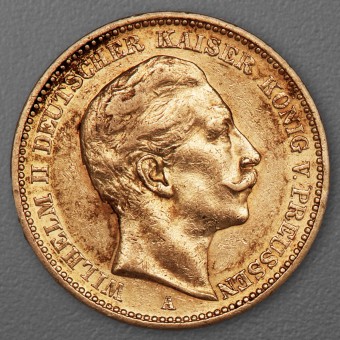 Goldmünze 20 Mark "Wilhelm II." 1893-A J.252 (Preußen)