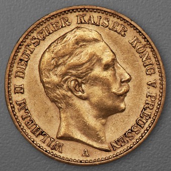 Goldmünze 20 Mark "Wilhelm II." 1902-A J.252 (Preußen)