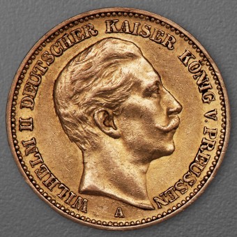 Goldmünze 20 Mark "Wilhelm II." 1903-A J.252 (Preußen)