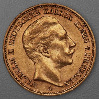 Goldmünze 20 Mark "Wilhelm II." 1904-A J.252 (Preußen)
