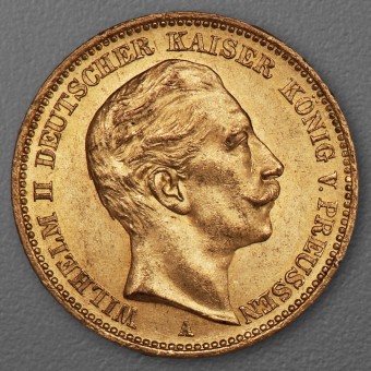 Goldmünze 20 Mark "Wilhelm II." 1905-A J.252 (Preußen)