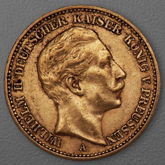 Goldmünze 20 Mark "Wilhelm II." 1906-A J.252 (Preußen)
