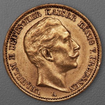 Goldmünze 20 Mark "Wilhelm II." 1909-A J.252 (Preußen)
