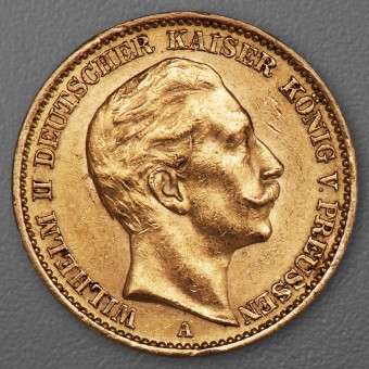 Goldmünze 20 Mark "Wilhelm II." 1910-A J.252 (Preußen)