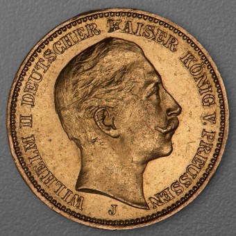 Goldmünze 20 Mark "Wilhelm II." 1912-J J.252 (Preußen)