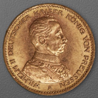 Goldmünze 20 Mark "Wilhelm II. Uniform" 1913-A J.253 (Preußen)