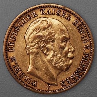 Goldmünze 20 Mark "Wilhelm I." 1873-C J.243 (Preußen)