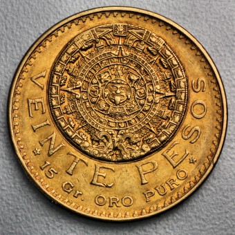 Goldmünze "20 Pesos Aztekenkalender" (Mexiko) 