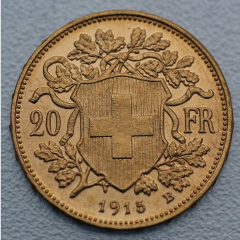 Goldmünze "20 SFR/Vreneli" (Schweiz) 