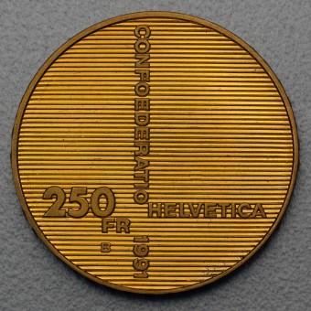 Goldmünze "250 Franken/700 Jahre Schweiz. Eidgen." 