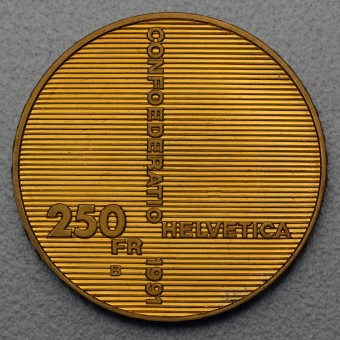 Goldmünze "250 Franken/700 Jahre Schweiz. Eidgen." 
