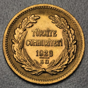 Goldmünze 250 Piaster "Atatürk/Inonu" (Türkei)