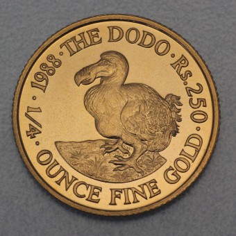 Goldmünze 250 Rupees "Dodo" 1988 (Mauritius)