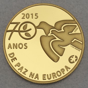 Goldmünze 2,5 Euro "70 Jahre Frieden Europa" 2015 (Portugal)
