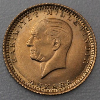 Goldmünze "25 Piaster - Atatürk/Inonu" (Türkei) 