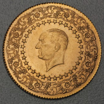 Goldmünze "25 Piaster - Monnaie de Luxe" (Türkei) 