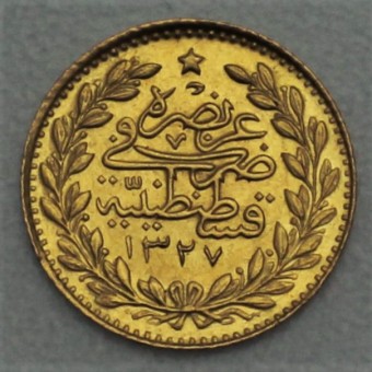 Goldmünze 25 Piaster "Tughra" (Türkei)
