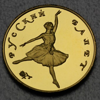 Goldmünze "25 Rubel Ballerina 1/10oz 999" (Russl.) Russian Ballet