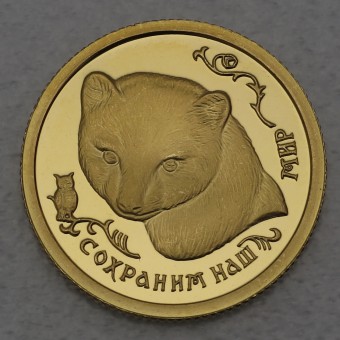 Goldmünze 25 Rubel "Zobel" 1994 Wildife (Russland)