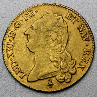 Goldmünze "2 Louis D Or/Ludwig XVI." (Frankreich) 