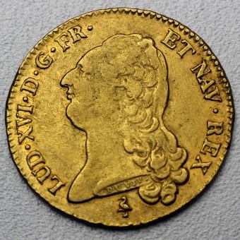 Goldmünze "2 Louis D Or/Ludwig XVI." (Frankreich)