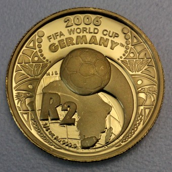 Goldmünze 2 Rand "R2" 2005 FIFA World Cup Soccer Germany 2006 (Südafrika)