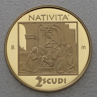 Goldmünze 2 Scudi "Nativita" 2011 (PP) (San Marino)
