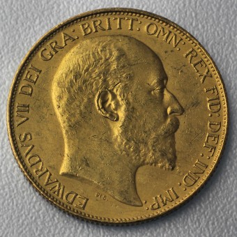 Goldmünze "2 Sovereign Edward VII." 