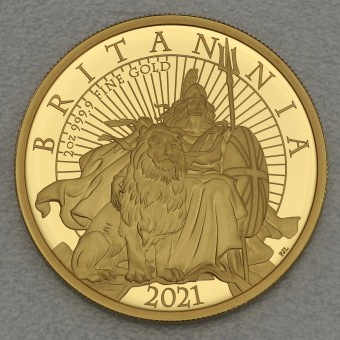 Goldmünze 2oz "Britannia" 2021 (PP) (Großbritannien)