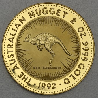 Goldmünze 2oz "Känguru/Nugget 1992" (Australien) 