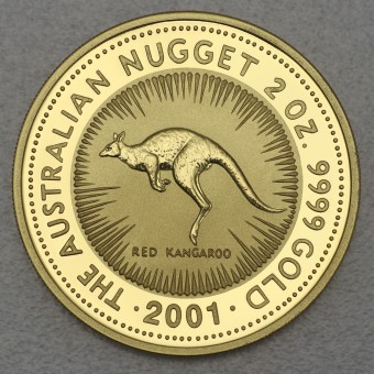 Goldmünze 2oz "Känguru/Nugget 2001" (Australien) 