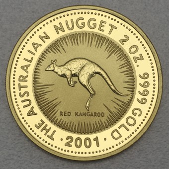 Goldmünze 2oz "Känguru/Nugget" 2001 (Australien)