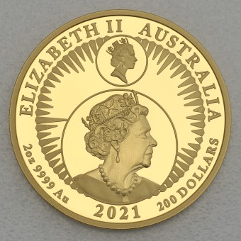 Goldmünze 2oz "Känguru/Nugget 2021" (PP) 35th Anniversary Gold Proof Coin