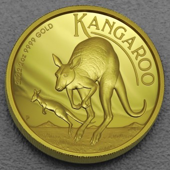Goldmünze 2oz "Känguru 2022" PP/HR (Australien) Polierte Platte/ High Relief