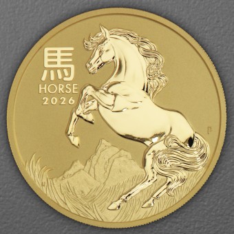Goldmünze 2oz "Pferd" 2026 Lunar III – Year of the Horse (Australien)
