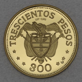 Goldmünze "300 Pesos" 1968 (Kolumbien)
