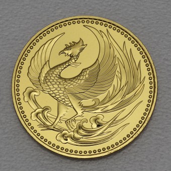 Goldmünze 100000 Yen "Phoenix" 1990 Heisei – Inthronisation von Kaiser Akihito (Japan)