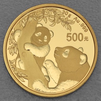 Goldmünze 30g "Panda" 2021 (China)