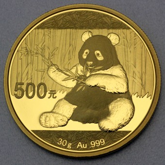 Goldmünze 30g "Panda" 2017 (China)