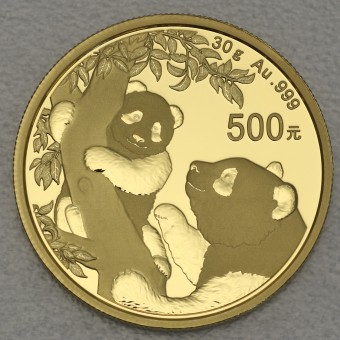 Goldmünze 30g "Panda - 2021" (China) 