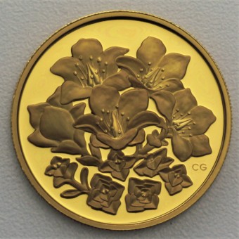 Goldmünze 350 Dollar "Purple Saxifrage" 2008 (Kanada)