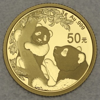 Goldmünze 3g "Panda - 2021" (China) 
