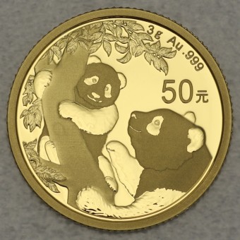 Goldmünze 3g "Panda" 2021 (China)