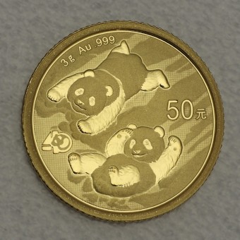 Goldmünze 3g "Panda" 2022 (China)