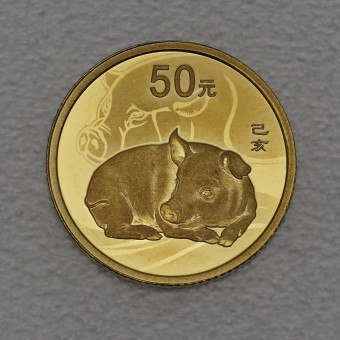Goldmünze 3g "Schwein 2019 - Lunar" (China) 