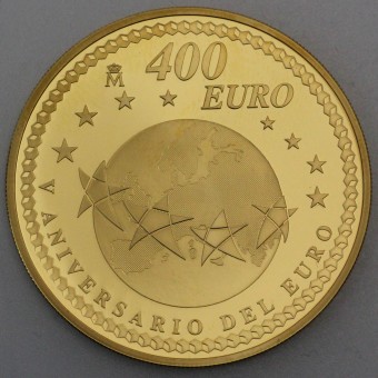 Goldmünze 400 Euro "5 Jahre Euro" 2007 (Spanien)