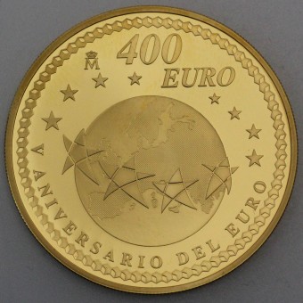 Goldmünze "400 Euro - 2007" (Spanien) "5 Jahre Euro"