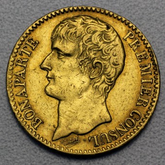 Goldmünze "40 Francs/Bonaparte-Prem.Consul" (F) 